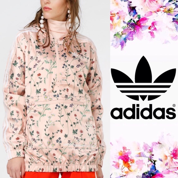 adidas pink flower jacket